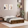 Image de vidaXL Cadre de lit avec tiroirs sans matelas chêne fumé 135x190 cm
