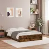Image de vidaXL Cadre de lit avec tiroirs sans matelas chêne fumé 120x190 cm