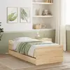 Image de vidaXL Cadre de lit avec tiroirs sans matelas chêne sonoma 90x200 cm