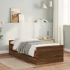 Image de vidaXL Cadre de lit sans matelas chêne marron 75x190 cm