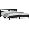 Image de vidaXL Cadre de lit sans matelas noir 200x200 cm