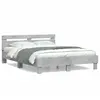 Image de vidaXL Cadre de lit sans matelas gris béton 150x200 cm
