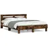 Image de vidaXL Cadre de lit sans matelas chêne fumé 150x200 cm