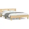 Image de vidaXL Cadre de lit sans matelas chêne sonoma 140x200 cm