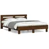 Image de vidaXL Cadre de lit sans matelas chêne marron 140x190 cm