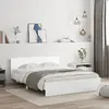 Image de vidaXL Cadre de lit sans matelas blanc 150x200 cm