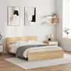 Image de vidaXL Cadre de lit sans matelas chêne sonoma 140x200 cm