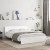 Image de vidaXL Cadre de lit sans matelas blanc 140x190 cm