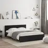 Image de vidaXL Cadre de lit sans matelas noir 140x190 cm