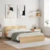 Image de vidaXL Cadre de lit sans matelas chêne sonoma 140x190 cm