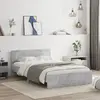 Image de vidaXL Cadre de lit sans matelas gris béton 135x190 cm