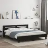 Image de vidaXL Cadre de lit avec LED sans matelas noir 180x200 cm