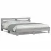 Image de vidaXL Cadre de lit avec LED sans matelas sonoma gris 180x200 cm