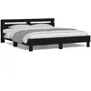 Image de vidaXL Cadre de lit avec LED sans matelas noir 160x200 cm