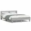 Image de vidaXL Cadre de lit avec LED sans matelas sonoma gris 140x200 cm
