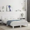 Image de vidaXL Cadre de lit avec LED sans matelas blanc 120x190 cm