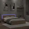 Image de vidaXL Cadre de lit avec LED sans matelas chêne sonoma 160x200 cm