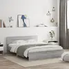 Image de vidaXL Cadre de lit avec LED sans matelas sonoma gris 160x200 cm
