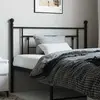 Image de vidaXL Tête de lit de remplacement métal noir 107 cm