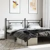 Image de vidaXL Tête de lit de remplacement métal noir 200 cm