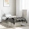 Image de vidaXL Cadre de lit métal sans matelas avec pied de lit blanc 80x200cm