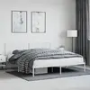 Image de vidaXL Cadre de lit métal sans matelas et tête de lit blanc 183x213 cm