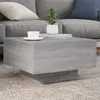 Image de vidaXL Table basse avec lumières LED sonoma gris 55x55x31 cm