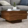 Image de vidaXL Table basse LED - Chêne marron
