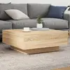 Image de vidaXL - Table Basse LED Chêne Sonoma