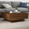 Image de vidaXL Table Basse LED Chêne Marron