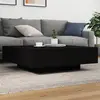 Image de vidaXL Table basse avec lumières LED noir 100x100x31 cm