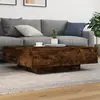 Image de vidaXL Table basse avec lumières LED - Chêne fumé