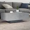 Image de vidaXL Table basse avec lumières LED gris béton 85x55x31 cm