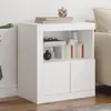 Image de vidaXL Buffet LED blanc 60,5x37x67 cm