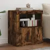 Image de VIDAXL Buffet avec LED chêne fumé 60,5x37x67