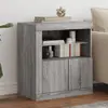 Image de vidaXL Buffet LED sonoma gris