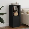 Image de vidaXL Buffet avec lumières LED noir 41x37x100 cm