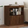 Image de vidaXL Buffet LED 60x37x67 cm - Chêne Marron