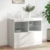 Image de vidaXL Buffet avec LED - Blanc