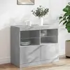 Image de VIDAXL Buffet LED - Gris béton
