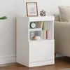 Image de vidaXL Buffet LED blanc