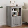Image de vidaXL Buffet LED sonoma gris 41x37x67 cm