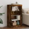 Image de vidaXL Buffet LED Chêne fumé - 60.5x37x100 cm
