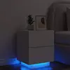 Image de vidaXL - Armoire de chevet avec LED - Blanc