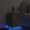 Image de vidaXL Armoire de chevet LED - Gris béton