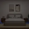 Image de vidaXL Armoires de Chevet LED - Chêne Fumé