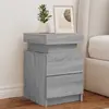 Image de vidaXL Tables de chevet avec LED 2 pcs - Sonoma gris