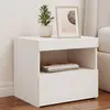 Image de vidaXL Tables de chevet LED 2 pcs Blanc