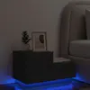 Image de vidaXL Table de chevet LED noir