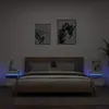Image de vidaXL Armoires de chevet LED - Blanc
